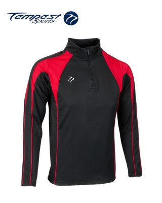 Black Red Half Zip Midlayer